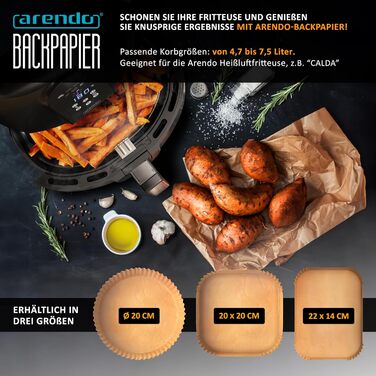 Арендо - Фритюрниця без олії XXL 5 літрів - Airfryer з цифровим дисплеєм, 1800W, 200°C, таймер, 7 програм, 3D циркуляція повітря, чорний