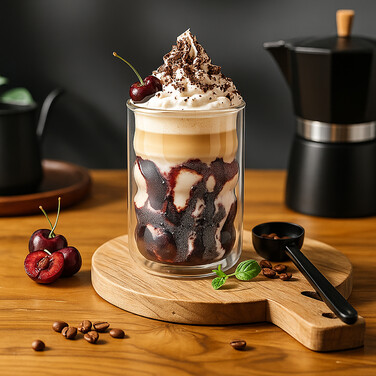 Relaxdays Latte Macchiato Glasses with Spoon