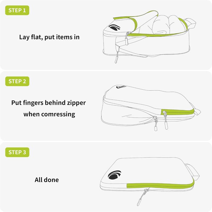 Набір кубиків-органайзерів для подорожей Cipway, ультралегкі, розширювані, 6 шт. (білий)