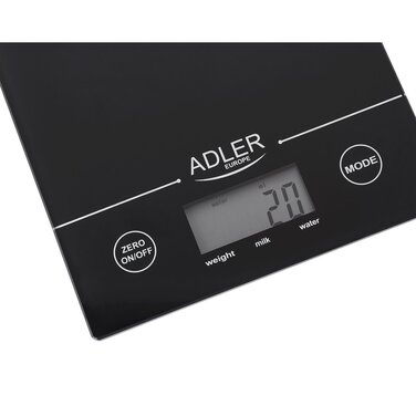 Кухонні ваги ADLER AD3138B, чорні, 5 кг