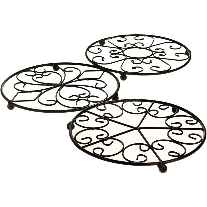 SIDCO Pot or Pan Trivets 3 x Round Table Protector Country House