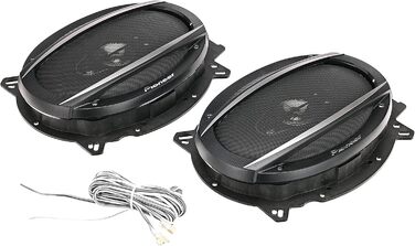 Автомобільна акустика Pioneer TS-A6970F 6x9'', 5-смугові коаксіальні динаміки, комплект з 2-х, потужність 600 Вт, 100 Вт RMS, потужний звук, висока чутливість, монтажна глибина 72 мм, розмір вирізу 153x222 мм, з ґратами