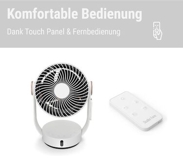 Повітряний циркулятор Stadler Form Leo, білий - вентилятор з поворотом 360°, дистанційне керування, радіус дії 8м