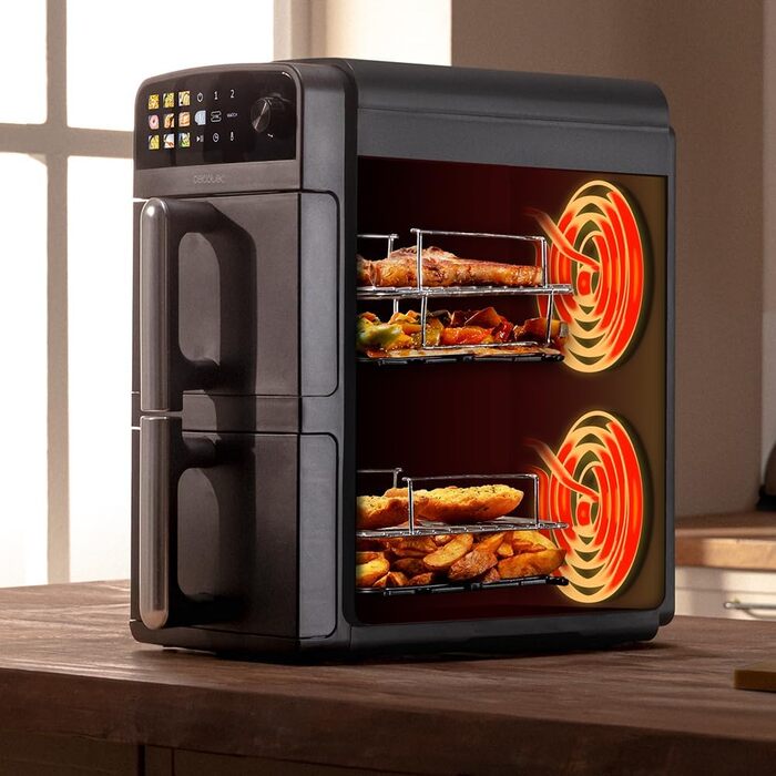 Фритюрниця Cecotec Cecofry DuoLevel 10.000, 10 л, 2400 Вт, сенсорне управління, 6 програм, контейнер 5 л