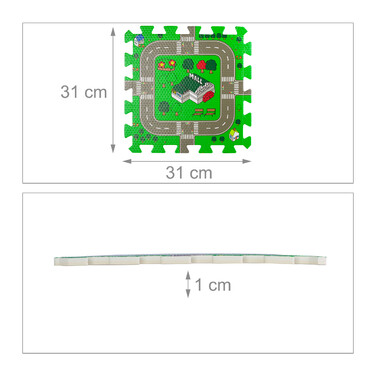 Relaxdays Street Puzzle Mat for Children