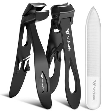 Набір для стрижки нігтів (3 шт.) з контейнером, нержавіюча сталь, для товстих нігтів