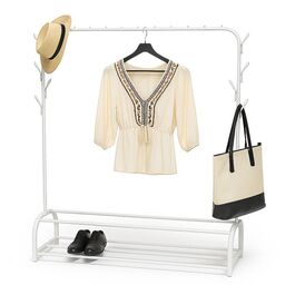 Relaxdays Clothes Rack with 2 Shelves