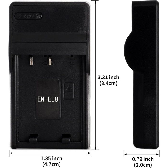 Зарядний пристрій EN-EL8 USB для камер Nikon Coolpix S52c, P1, P2, S1, S2, S3, S5, S50, S50c, S51, S51c, S52, S6, S7, S7c, S8, S9