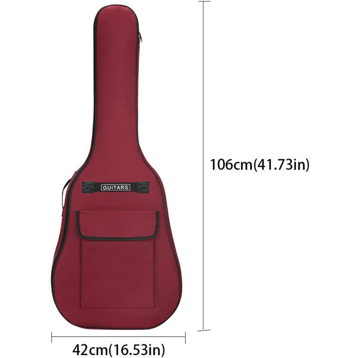 Чохол для гітари Akustik Gitarrengigbag: міцний, водовідштовхуючий, 40/41 дюймів, 5 мм бавовна