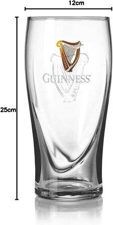 Набір з двох келихів Guinness з логотипом та дизайном арфи, 568 мл