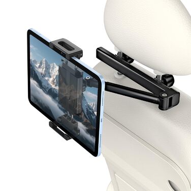 Тримач для планшета в авто FINTIE - універсальний, поворотний на 360°, висувний, для iPad, Samsung Tab, смартфонів, Kindle, Switch (4.7-13 дюймів)