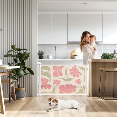 Захисний бар'єр для дитячих воріт, розтяжний, 0-140 см. Захист від падіння для дітей, котів та собак. Підходить для сходів, дверей, внутрішнього та зовнішнього використання. Розміри: 86x140 см