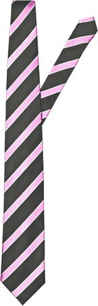 Краватка чоловіча Vincenzo Boretti, шовк, смугаста, антрацит, 8 см (для костюма та сорочки, бізнес, весілля)