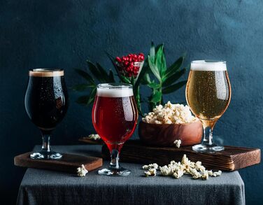 Склянки для пива KROSNO 1992 Biertulpen, набір 6 шт, 500 мл - Pils, Stout, коктейлі, сумісно з посудомийною машиною