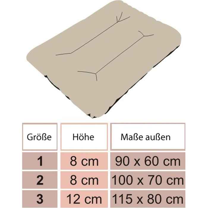 Килимок для собак, лежанка для собак всіх розмірів - вологостійкий килимок, м'яке лежання з піни, Outdoor & міцний килимок для собак - 90x60x8 см Рожевий R1(90 x 60 см) Рожевий