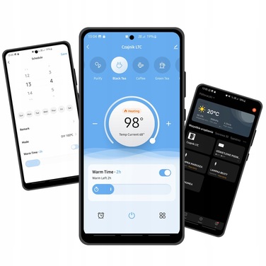Розумний електрочайник Svensson з WiFi, 1.7л, 2200Вт, чорний