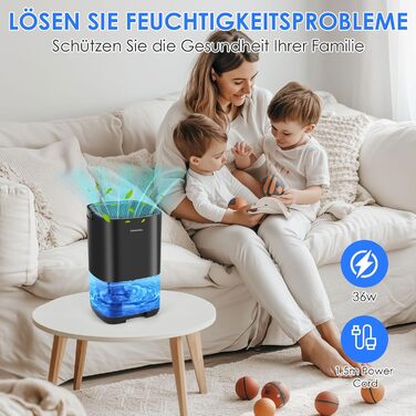 Електричний осушувач повітря Dreamhigh® 1L для дому: ванна, підвал, спальня (25㎡) - 350мл/день