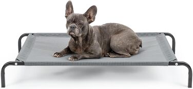 Textilene fabric dog bed, (L) 100 x 76 cm, (L 106 x W 62 x H 15 cm, Grey)