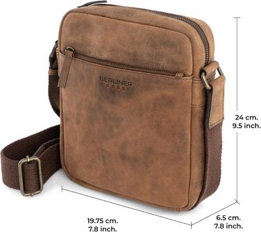 Чоловіча сумка через плече Berliner Bags Tom з натуральної шкіри (Earth, M)