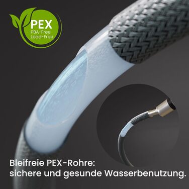 Змішувач для кухні CECIPA X203B чорного кольору з висувною лійкою, поворотний на 360°, з двома режимами струменя, нержавіюча сталь