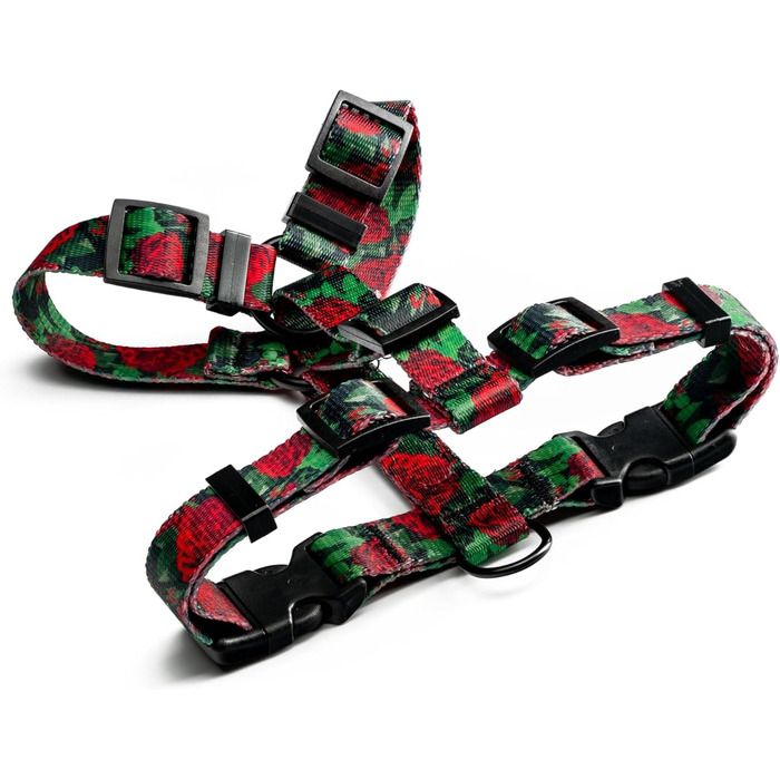 Шлейка для собак середніх порід | Не вбирає вологу | Регульована | З контролем | Легка класична шлейка | Dog Harness | Eternal Rose, M - виміряйте розмір собаки