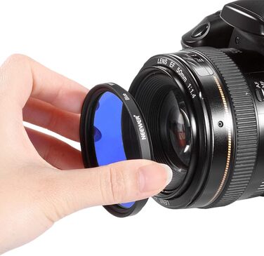 NEEWER Набір фільтрів для об'єктива 9шт, 58mm: червоний, оранжевий, синій, жовтий, зелений, коричневий, фіолетовий, рожевий, сірий. Аксесуари для камери