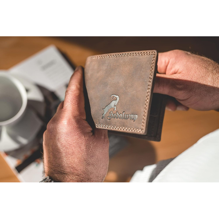 Hodalump Genuine Leather Wallet • Wallet for Women and Men with RFID Protection • Cardholder with Coin Pocket