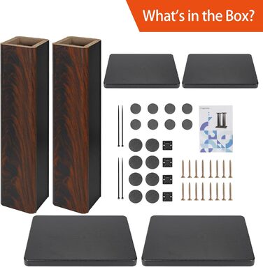 Підставка для акустики OUUTMEE 60 см (2 шт.) - дерев'яні, для Hi-Fi, кінотеатр, універсальні, з піском, для полиць