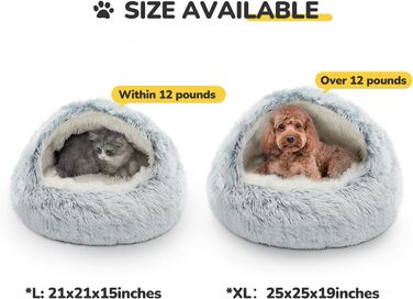 CATISM Cat Bed Washable Cat Sleeping Place for Cats Plush Pet Cat Head Pillow Cat Cushion Fluffy Kitten Puppy Snuggle Bed Pet Bed Grey