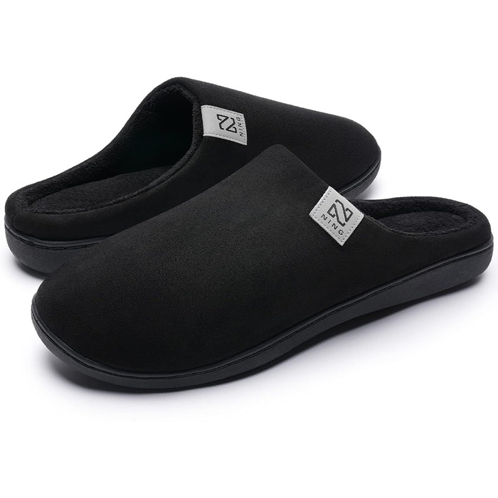 Тапочки для дому WateLves з Memory Foam для жінок та чоловіків, чорні, 46/47 EU