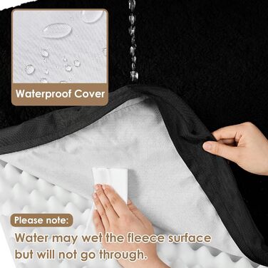 Ортопедичне ліжко для собак середніх порід EHEYCIGA 89x58x9 см, м'яке, миється, для переноски, чорне