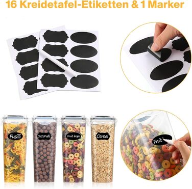 Набір контейнерів для зберігання YASHE 6 шт. 3.7L, герметичні, BPA-free, для кухні