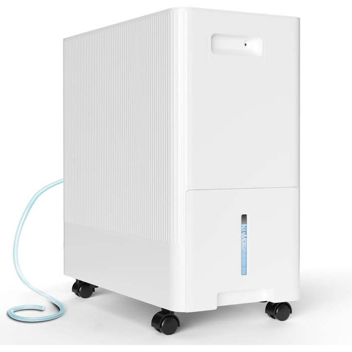 EUHOMY Електричний осушувач повітря 12л/24г, тихий та енергоефективний, з відведенням води, автоматичним розморожуванням, 3 режими, для квартири 25м²/122м³, спальні, підвалу (4500 кв.фт)