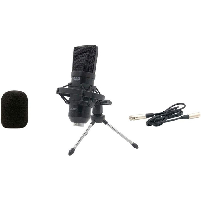 CAD Audio XLA1800SP - Конденсаторний мікрофон з великою мембраною для студії та професійних записів, срібний