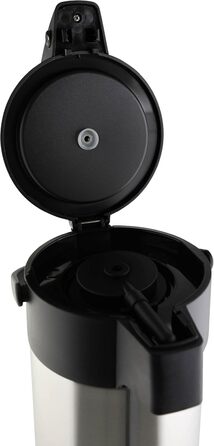 axentia Airpot in Silver, Stainless Steel Pump Dispenser, Capacity: approx. 5 L, 19 x 19 x 45 cm