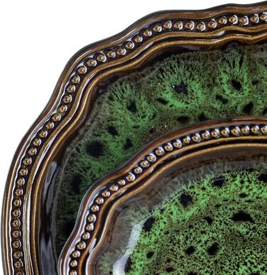 Набір посуду Elama, 16 предметів, кераміка, смарагдово-зелений (Jadegrün)