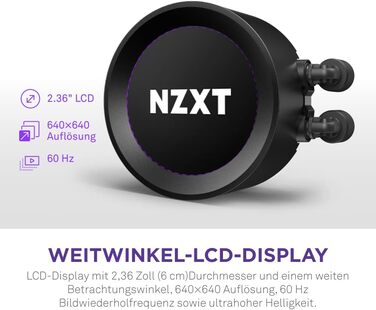 NZXT Kraken Elite RGB 2023 – 240мм рідинний кулер для ЦП з LCD-дисплеєм, білий, сумісний з Intel® та AMD®