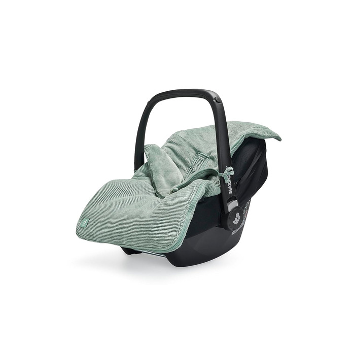 Дитячий конверт Jollein Basic Knit Forest Green для автокрісла та коляски, трикотажний, флісовий, універсальний, зелений