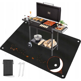 Вогнетривка захисна підкладка під гриль та BBQ, 150x120 см