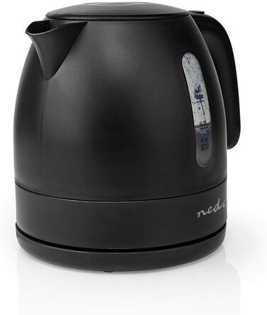 Чайник електричний 1.0 л, пластик, чорний, поворотний на 360°, прихований нагрівальний елемент, Strix Controller, захист від перегріву, колір синій