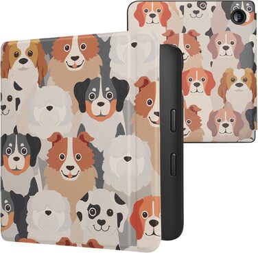 Чохол-книжка kwmobile для Kobo Libra 2 - захисний чохол для eReader, Magnolien Rosa Weiß Altrosa (багато варіантів: білий, світло-коричневий, сірий)