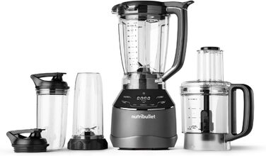Блендер Nutribullet Full Size Combo, електричний міксер, професійний подрібнювач, 1500 Вт, 1,89 л, чорний