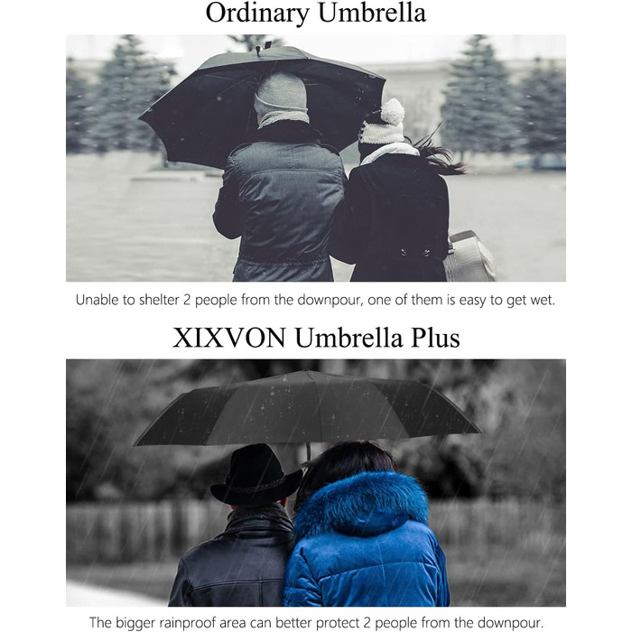 XIXVON Umbrella Pro | LSF 50+ 99% UV Protection, Reflective Safety Stripe, Stable, Windproof, Portable for Travel, Automatic | Reverse Umbrella One Size X2 Pro (Blue)