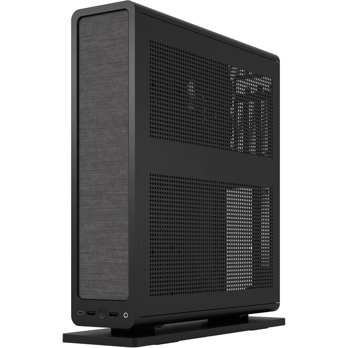 Корпус Fractal Design Ridge Black Mini-ITX для ігрового ПК з PCIe 4.0, 2 вентилятори 140мм PWM, USB Type-C