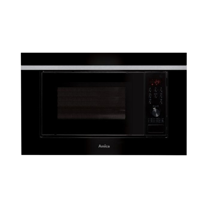 Вбудована мікрохвильова піч Amica AMGB20E2GB F-TYPE, 700 Вт, 20 л, чорна
