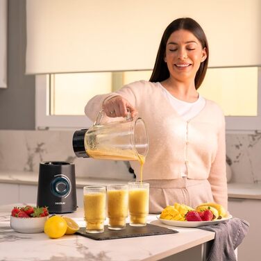 Cecotec Power Black Titanium Stand Mixer 1300Max - 1300W, 2 Speeds, Titanium Blades, 1.5L, Pulse Function, Ice Crusher