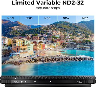 Фільтр нейтральний K&F CONCEPT Nano-X True Color Variabler ND2-32 (1-5 ступенів затемнення) 95mm