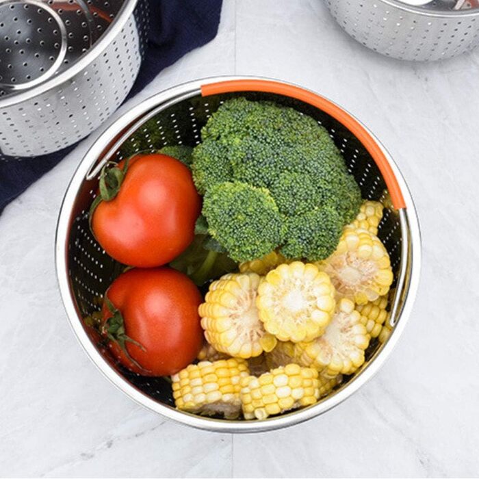 Корзина для приготування на пару з нержавіючої сталі, аксесуар для Instant Pot, з силіконовою ручкою. Підходить для приготування овочів, фруктів та яєць.