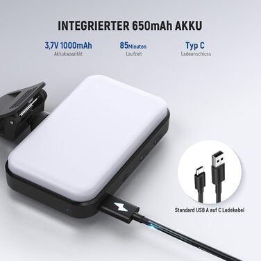 LED світло Neewer для селфі та відеозйомки на телефон, 54 світлодіоди, кліпса, CRI 88, 650mAh, для iPhone, ноутбук, вебкамера, Zoom, макіяж