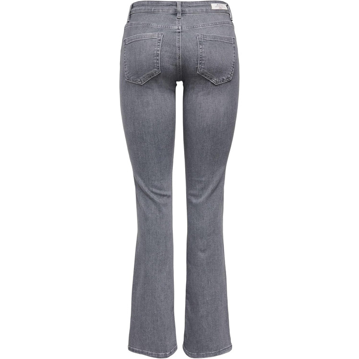 Джинси жіночі клеш ONLBLUSH сірі, середньої посадки, деним